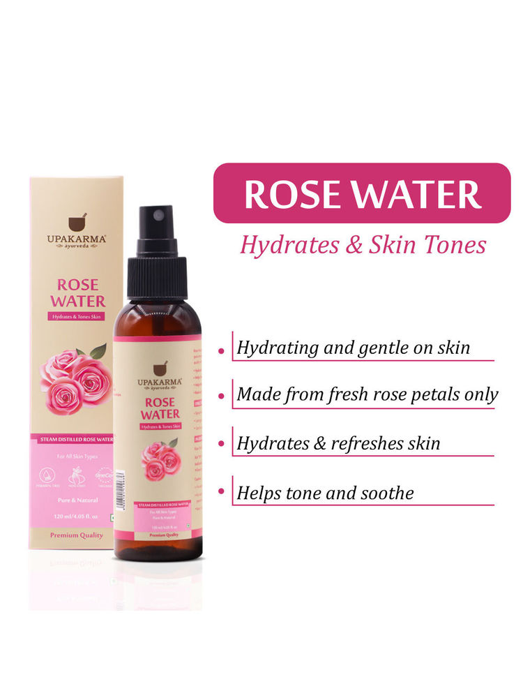 Upakarma Ayurveda Premium, Pure And Natural Rose Water