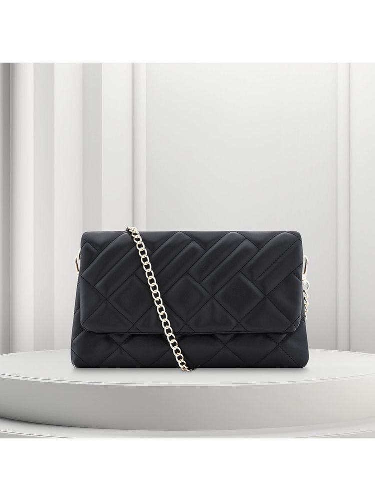 fastrack accessories Fastrack Quilted Chic Flap Sling Bag - Black-picture-14