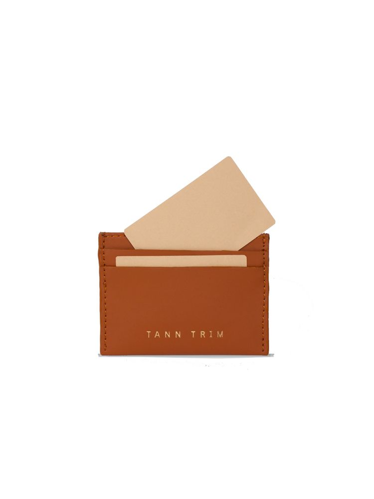 Tann Trim Solid Brown Card Case-image-39
