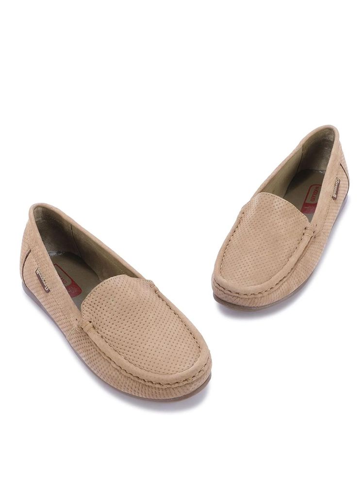 WOODLAND Womens Khaki Loafers-image-10
