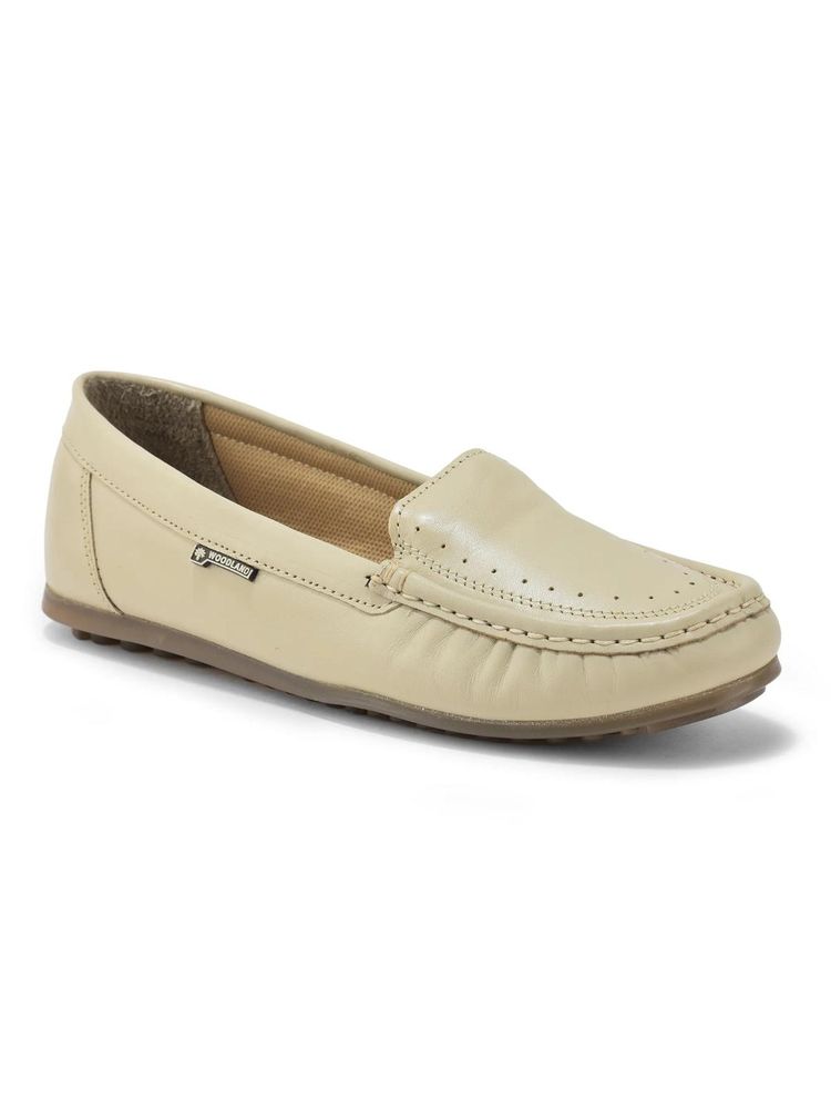 WOODLAND Womens Off White Loafers-image-38