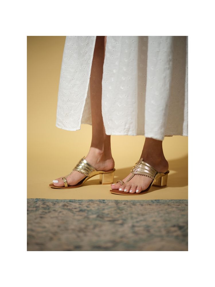 Eridani Nargis Kolhapuri Heels Gold-image-14