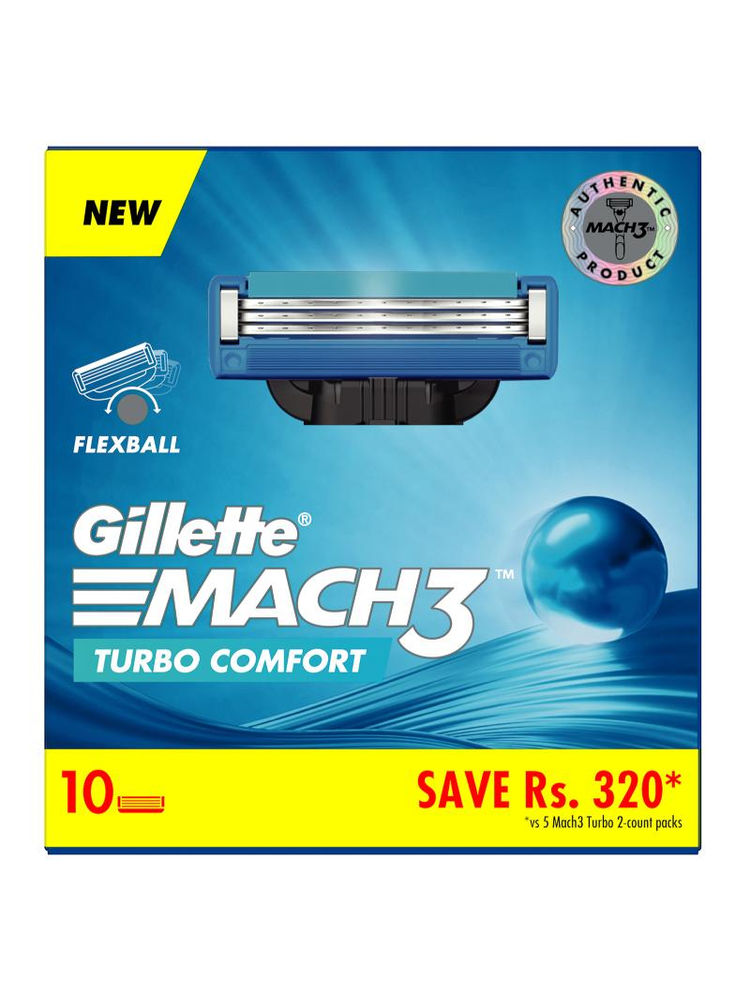 Gillette Mach Turbo 3 Shaving Blades for men