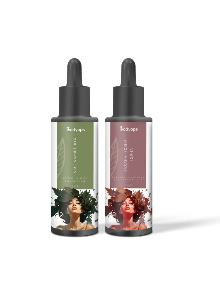BODYOPS Niacinamide 10% & AHA 25% + BHA 2% + PHA 5% (30ml Each - Pack Of 1)-image-20