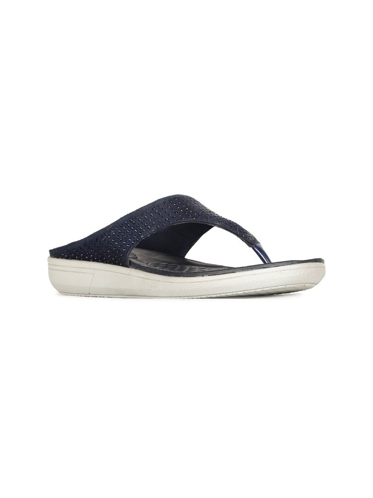 Bata Blossom Women Navy Blue Flipflops-picture-18