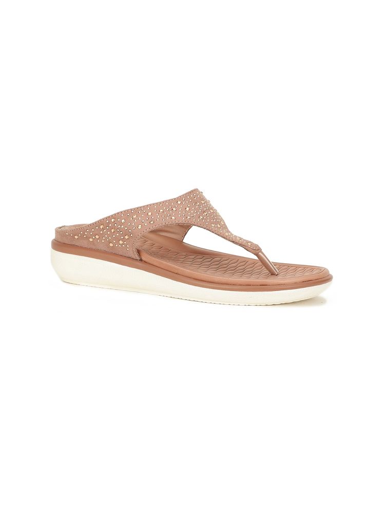 Bata Gem Women Pink Flipflops-picture-24