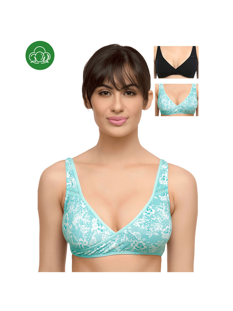 Inner Sense Organic Antimicrobial Sleeping/Feeding Bra Pack of 3 - Multi-Color-picture-21