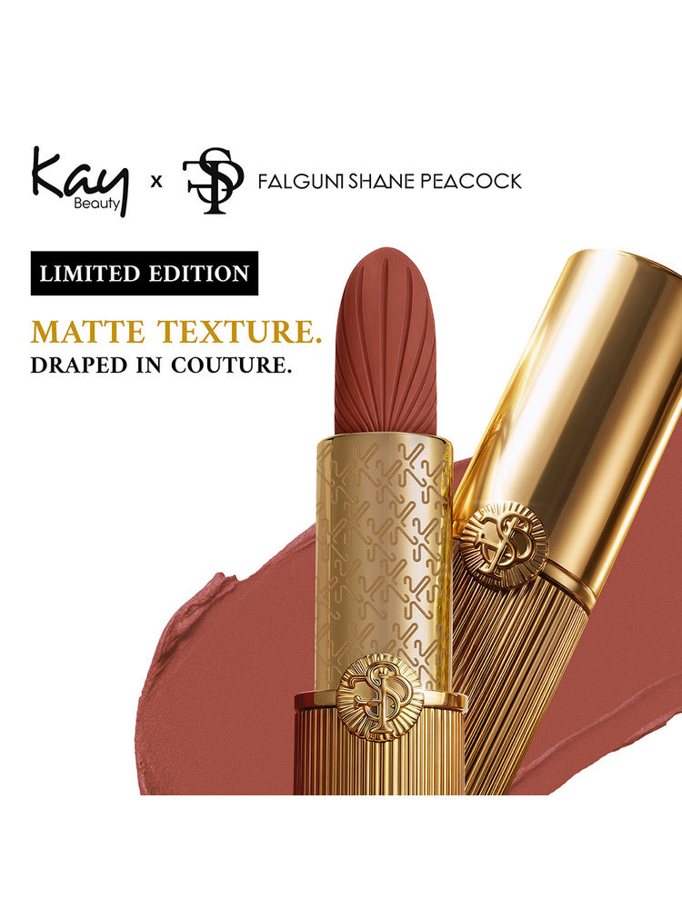 Kay Beauty Luxe Matte Lipstick - Peach Zardosi-image-15