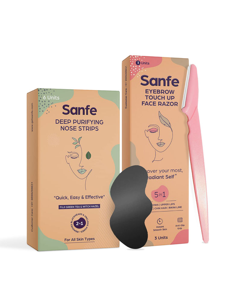 Sanfe Deep Purifying Nose Strips & Eyebrow Touch Up Face Razor Combo-picture-11