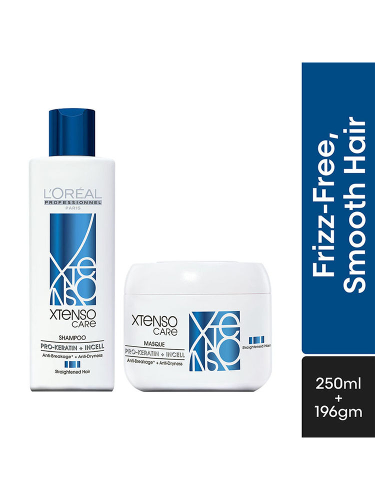 L'Oreal Professionnel Xtenso Care Pro-Keratine Shampoo & Masque Combo For Frizz-Free, Smooth Hair
