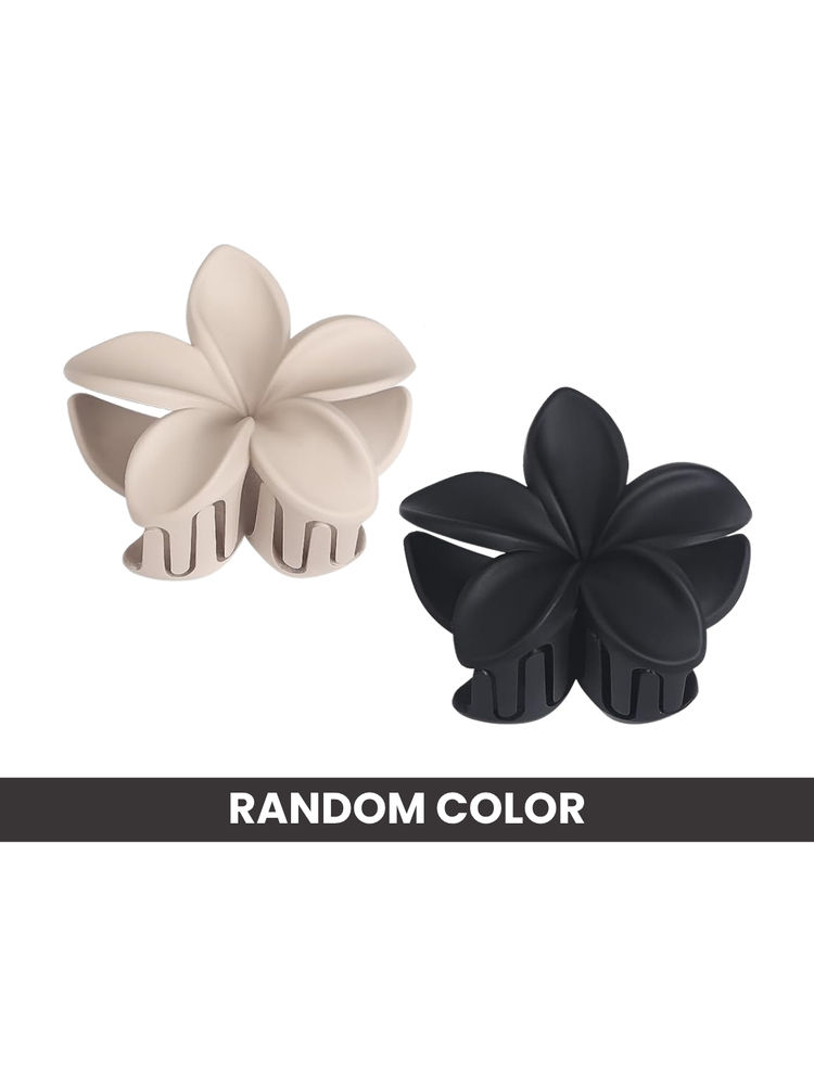 Matra Matte Flower Claw Clip Hair Clutcher Hawaiian Pin Large Clutches Gift Set - Random Colour-picture-23