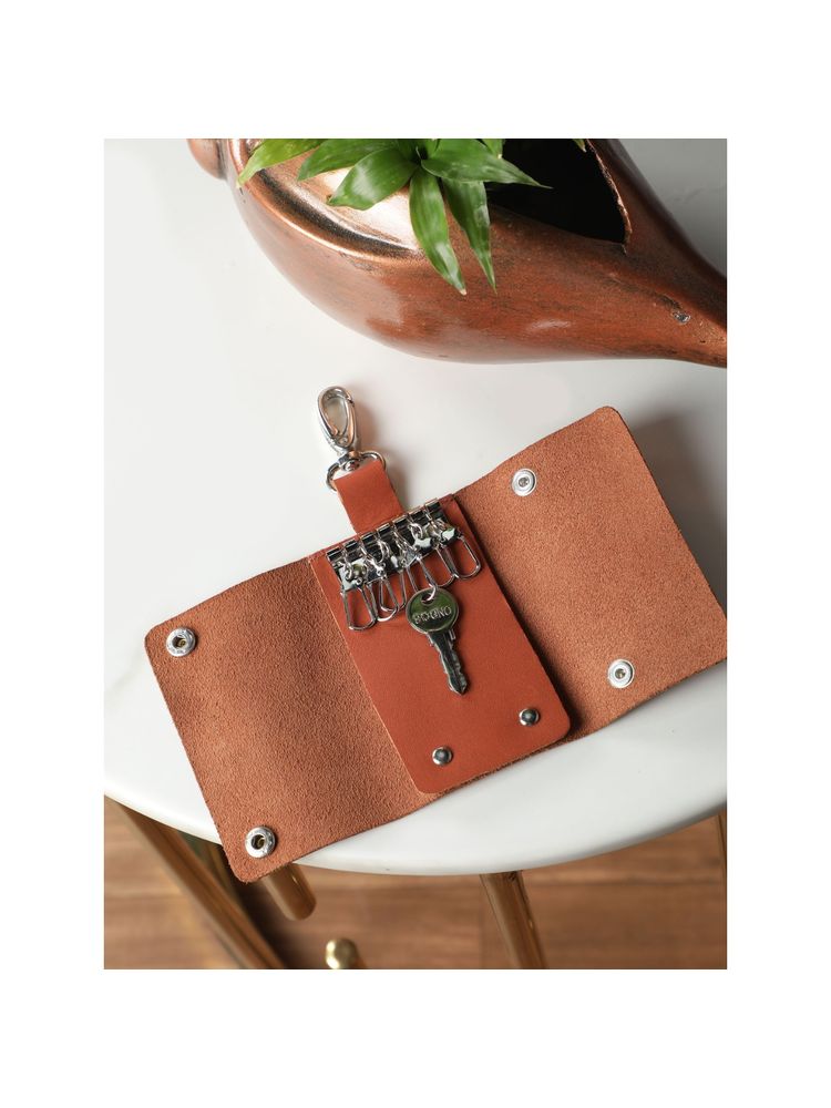 Aditi Wasan Genuine Leather Tan Key Holder-picture-22