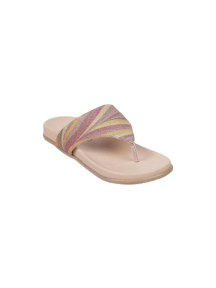 Metro Womens Antique Gold Flat Chappals-picture-11