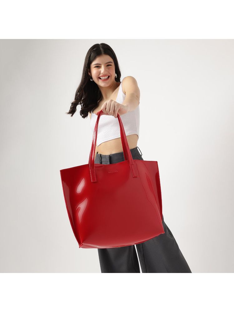 fastrack accessories Fastrack Luscious Red Party Tote Bag for Women-picture-25