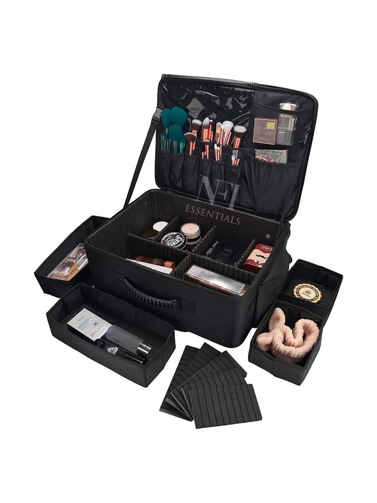 NFI Essentials Rolling Makeup Artist Trolley Case Travel Organizer Bag with Telescopic Handle-picture-21