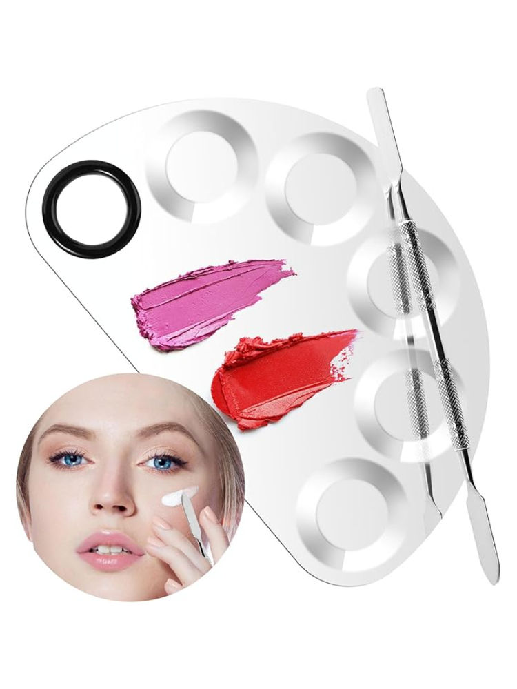 Rhe Cosmetics Colouefusion Stainless Steel Makeup Mixing Blending Palette and Spatula-picture-21
