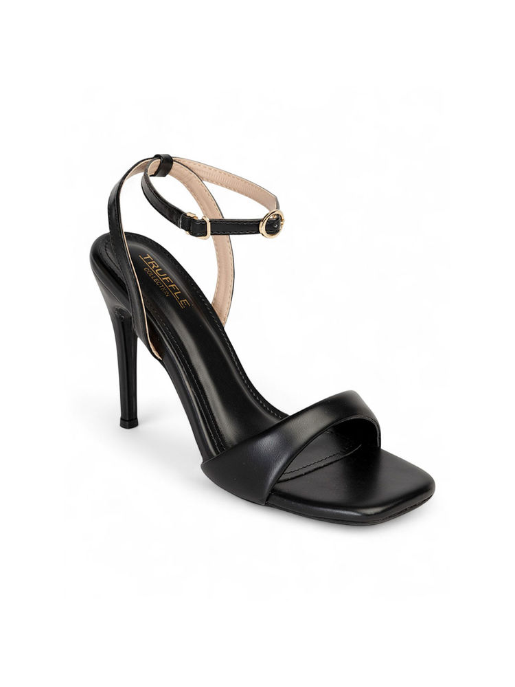 Truffle Collection Black Solid Stiletto Heels-image-37
