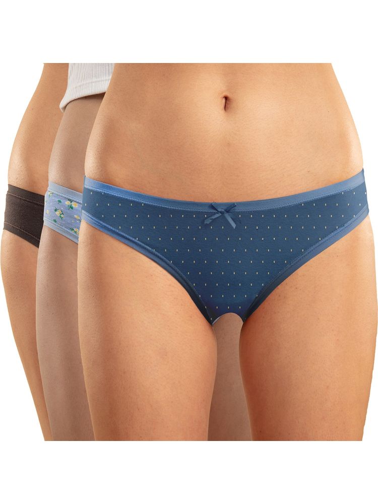Nykd by Nykaa Bikini Panty With Outer Elastic-nyp030-assortment 5 Multi-Color (Pack of 3)-picture-27