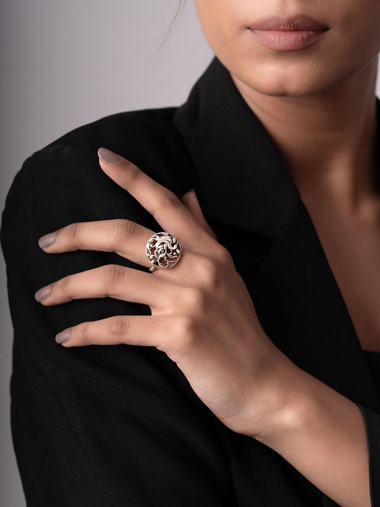 Voylla Cave Chronicles Peacock Reverie Ring-image-33