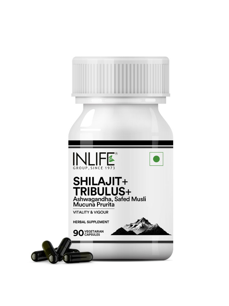 Inlife Shilajit with Safed Musli | Ashwagandha Tribulus (Gokshura) For Men and Women - 90 Capsules-picture-23