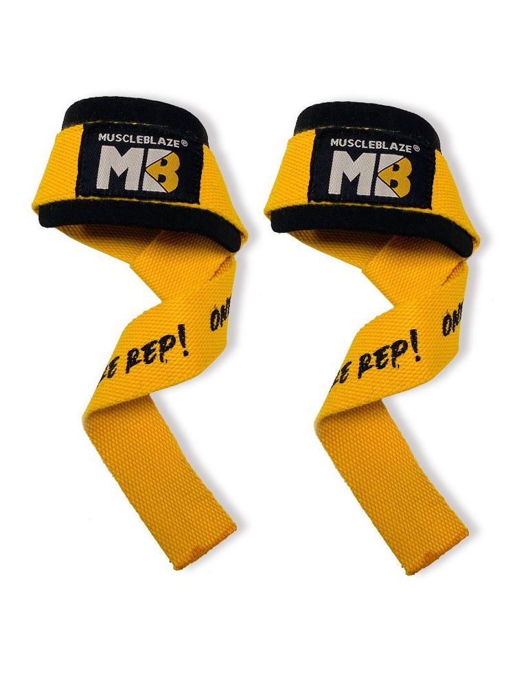 MuscleBlaze Weight Lifting Strap 1.0 (one More Rep), Yellow Free Size-picture-4