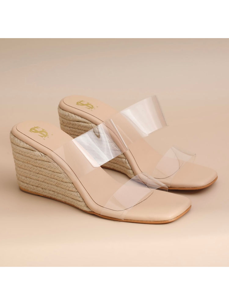 Shoe that fits you Beige Braided Wedges