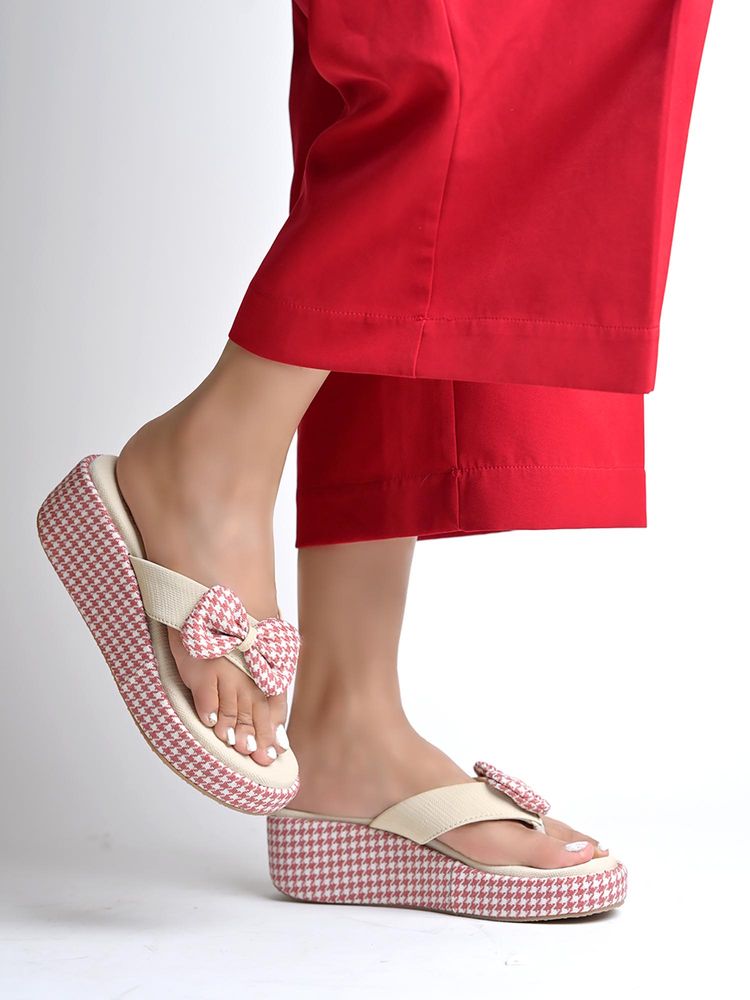 Shoetopia Ethnic Pink Wedges For Women-picture-18