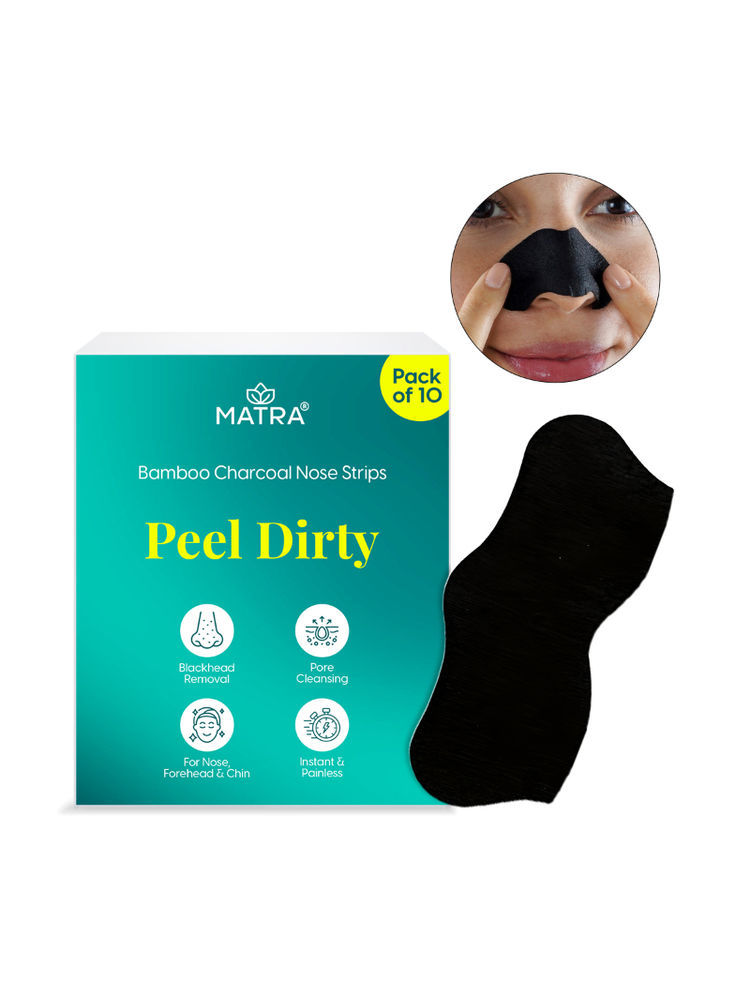 Matra Blackhead Remover Nose Strips - Charcoal Pore Cleansing For Nose, Forehead & Chin