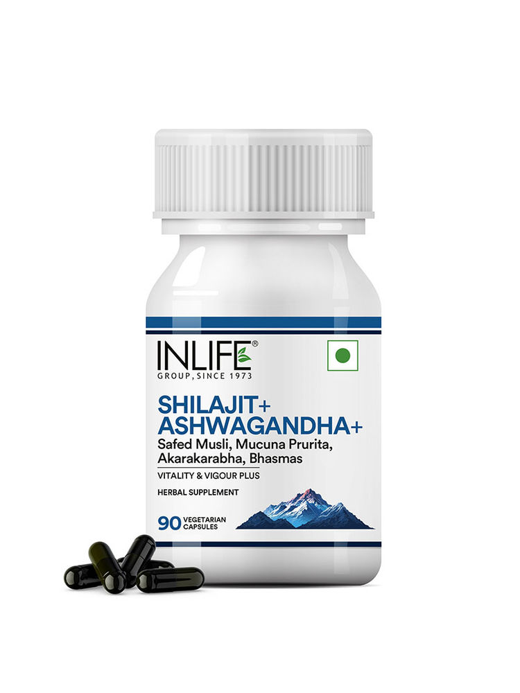 Inlife Shilajit with Ashwagandha Safed Musli Akarkara Strength and Stamina Capsules-picture-22