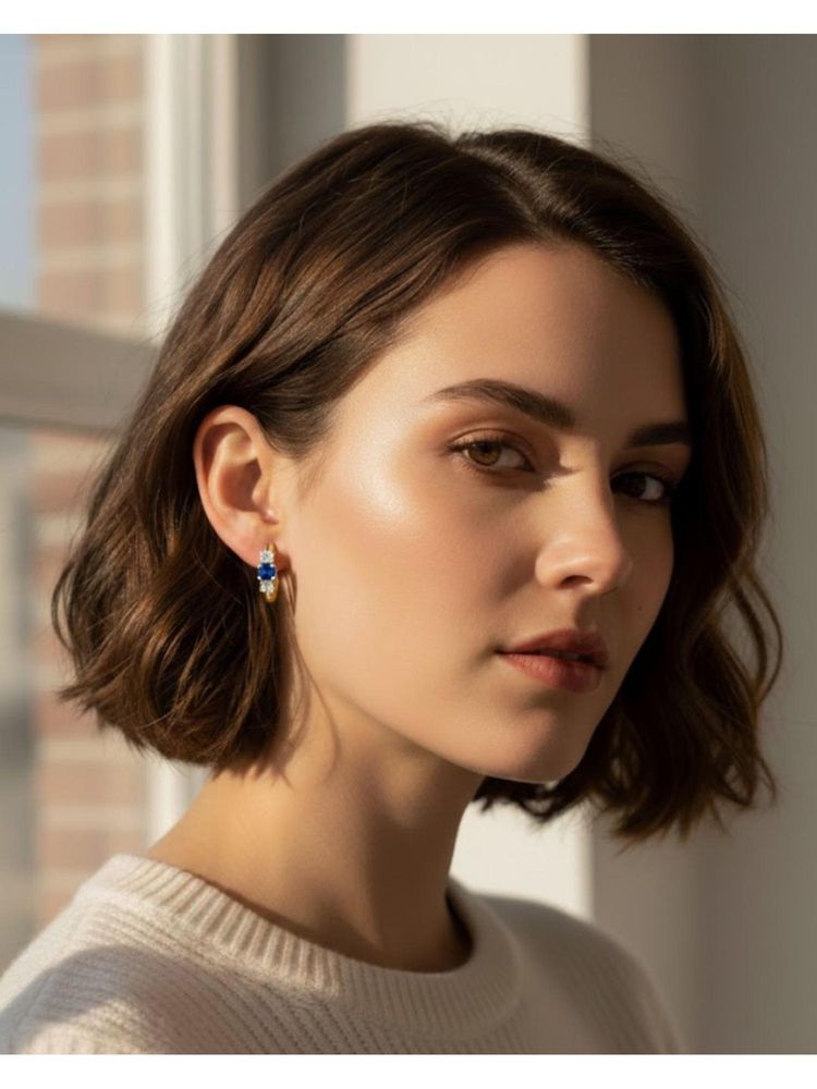 Shopsiiri Prism Glow Hoops 925 Silver: Blue-image-37