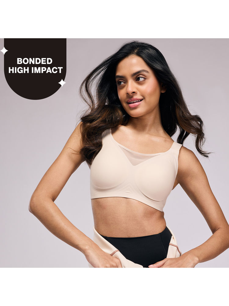 High-Impact Bonded Bounce Control Sports Bra- InvisiBlend™ Collection NYK911 Nude