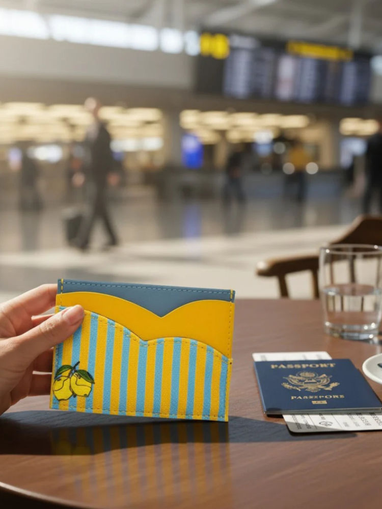 ETCETERA Stripe Right - Limoncello Card Holder - Multi-Color-image-10