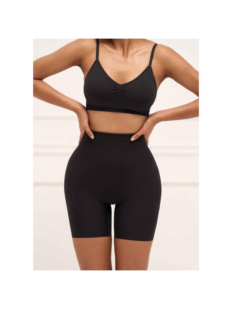 Underneat Black Stretchable Tummy Control Sculpt Fit Padded Shorts-picture-27