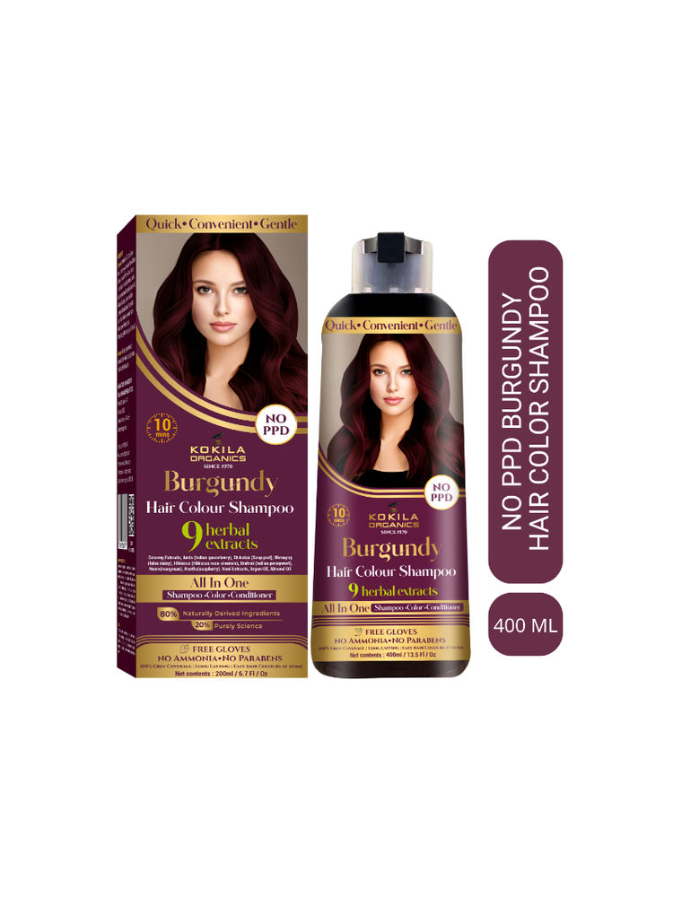 KOKILA NO PPD Hair Color Shampoo - Burgundy-picture-34