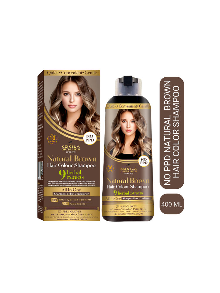 KOKILA NO PPD Hair Color Shampoo - Natural Brown-picture-35