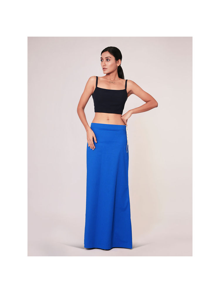 I AM BY DOLLYJAIN Women Cobalt Blue Lycra Solid D'Coat-picture-17