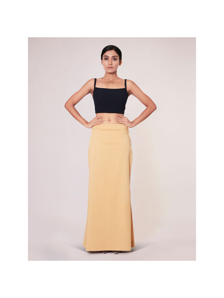 I AM BY DOLLYJAIN Women Beige Lycra Solid D'Coat-picture-13