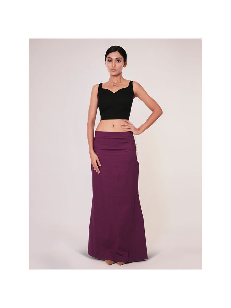 I AM BY DOLLYJAIN Women Purple Lycra Solid D'Coat-picture-26