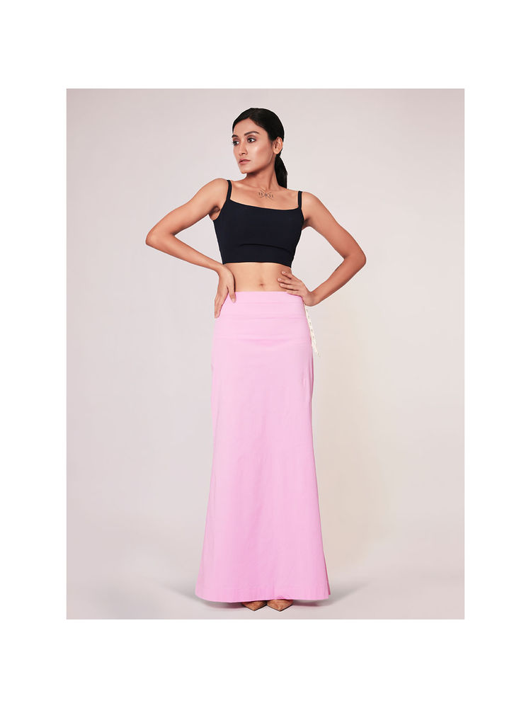 I AM BY DOLLYJAIN Women Valentine Pink Lycra Solid D'Coat-image-42