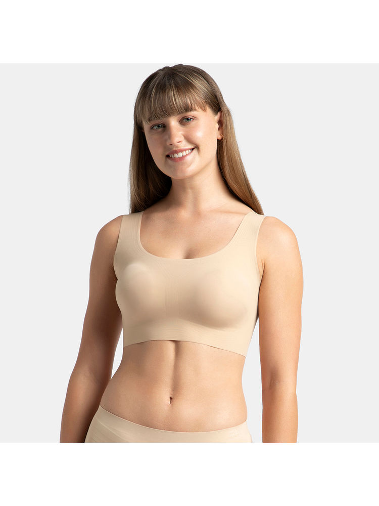 Jockey 1839 Wirefree Padded Soft touch Microfiber Elastane Lounge Bra - Skin-image-45