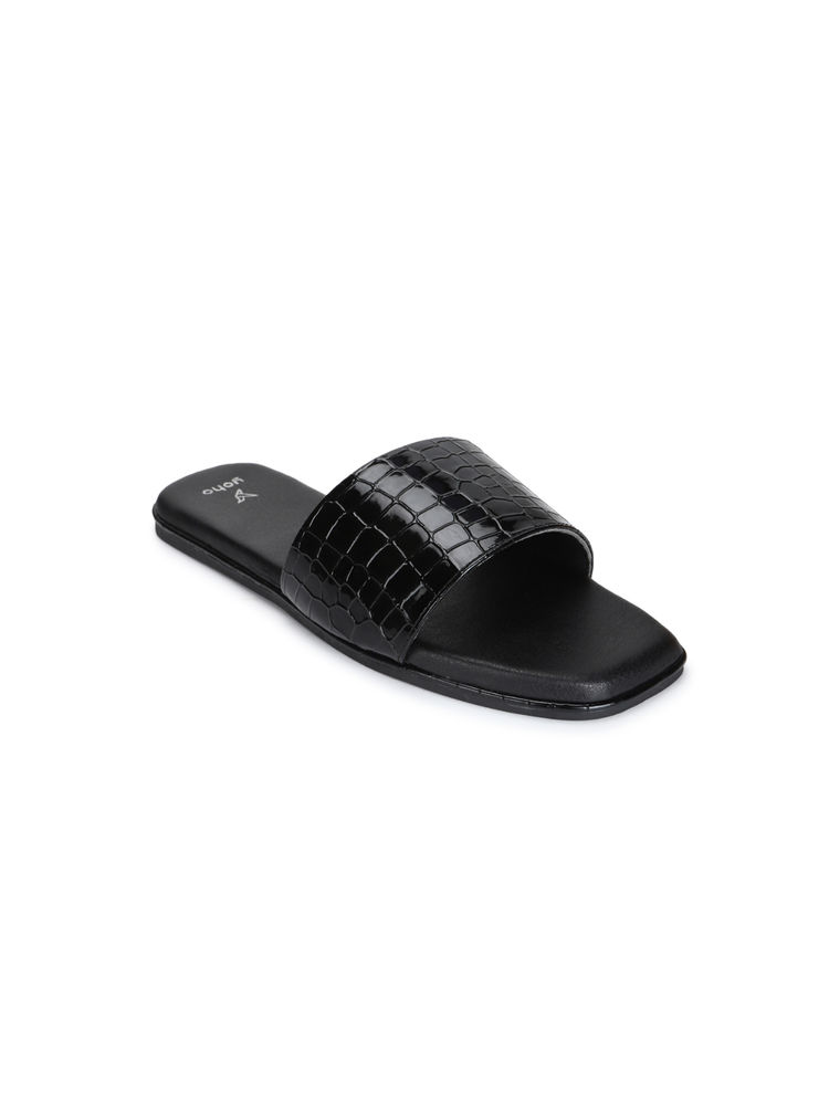 Yoho Black Comfortable Latex Cushioning Long Lasting Flats-picture-41