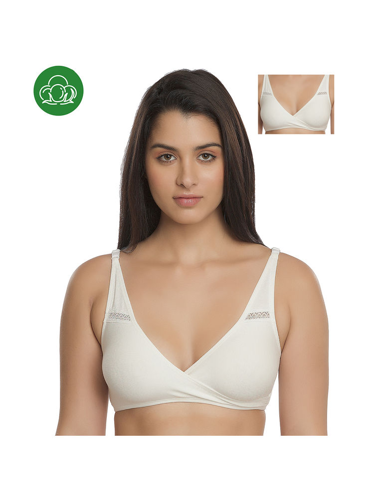 Inner Sense Organic Antimicrobial Sleeping/Feeding Bra Pack Of 2 - White-picture-18