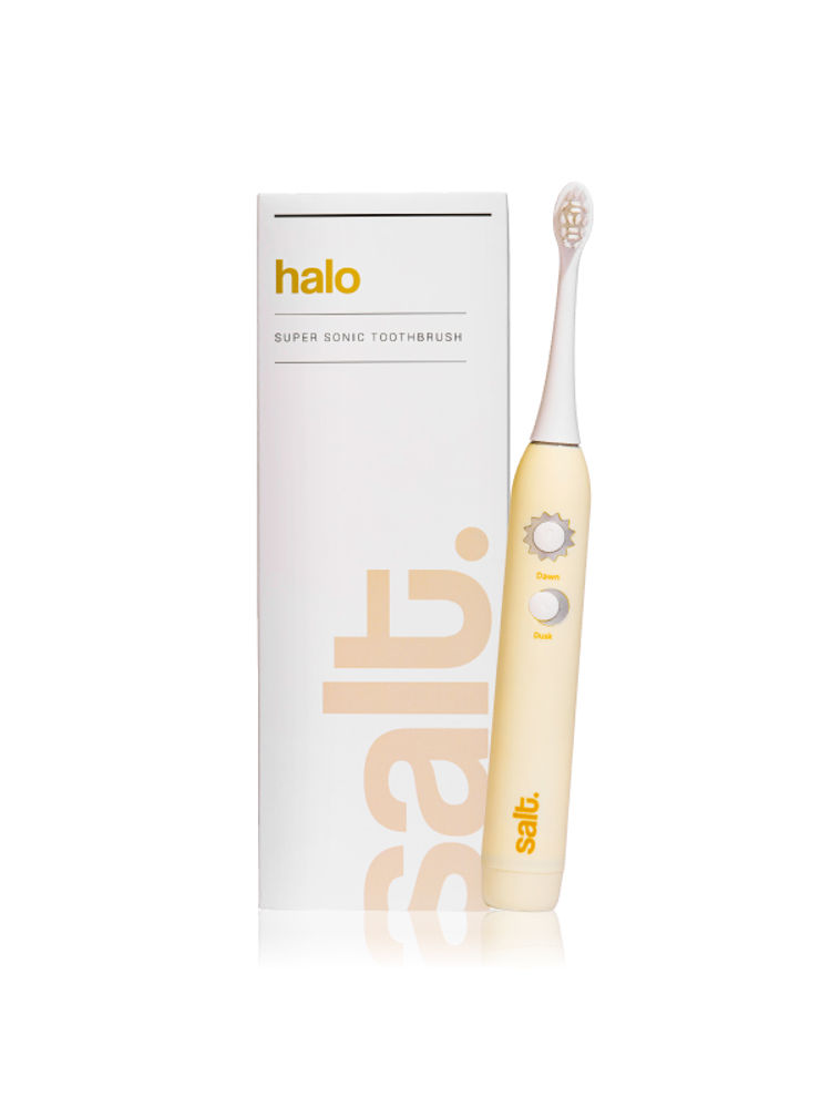 Salt. Oral Care Halo Super Sonic Electric Toothbrush - Butter Yellow-image-31