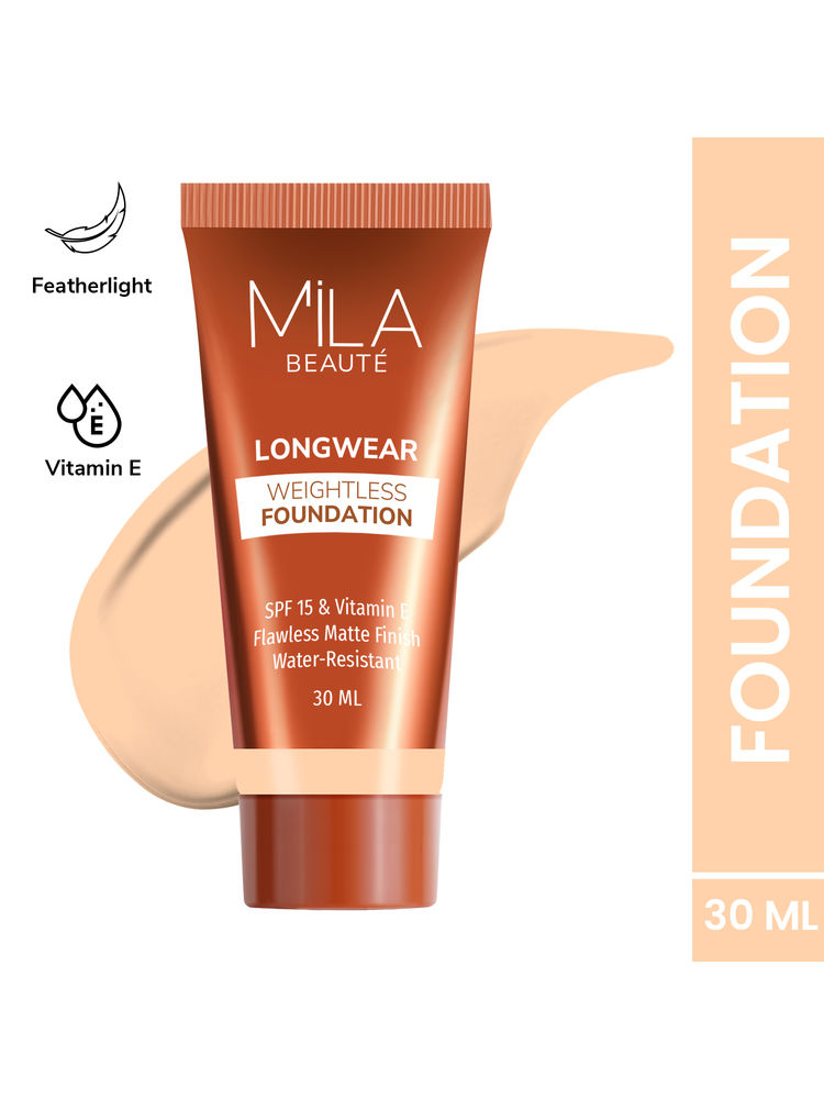 Mila Beauté Longwear Weightless Matte Finish Foundation with SPF 15-image-28