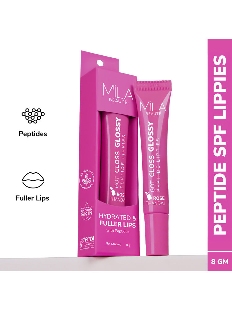 Mila Beauté Peptide Lip Gloss Balm With SPF & Hyaluronic Acid Plump & Fuller Lips-picture-26