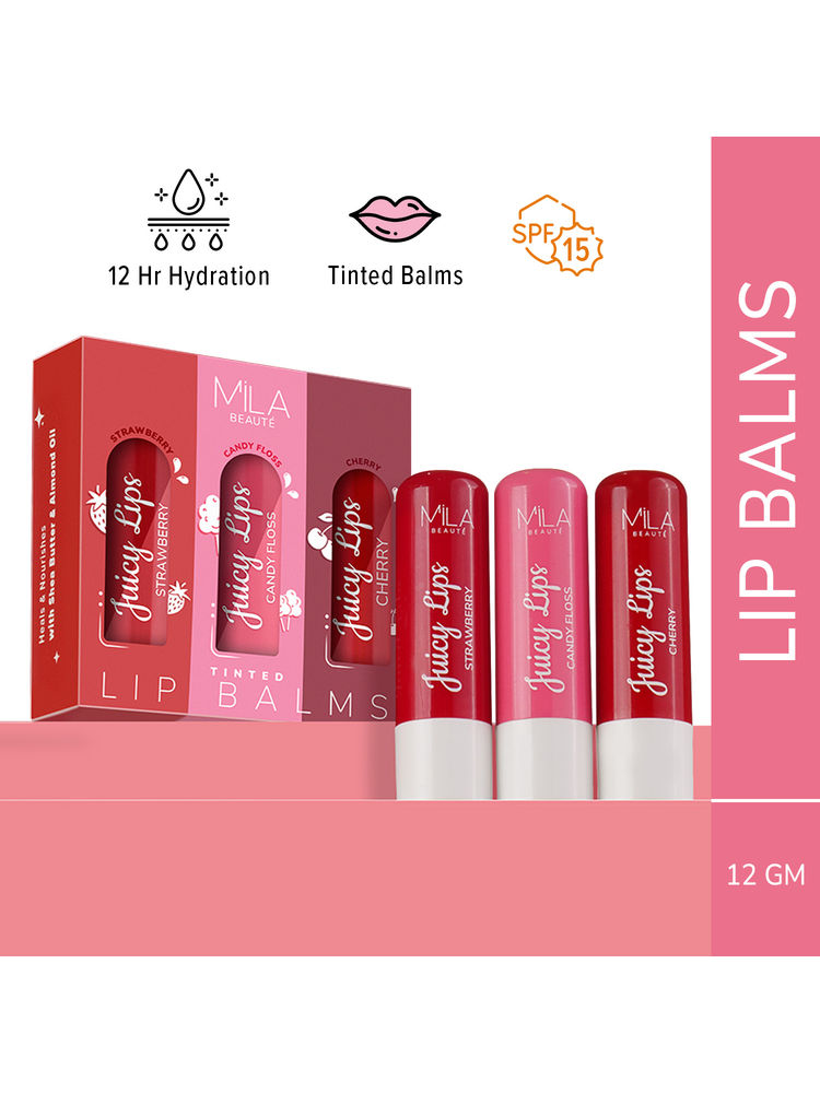 Mila Beauté Tinted Juicy Lip Balms Pack Of 3-picture-25