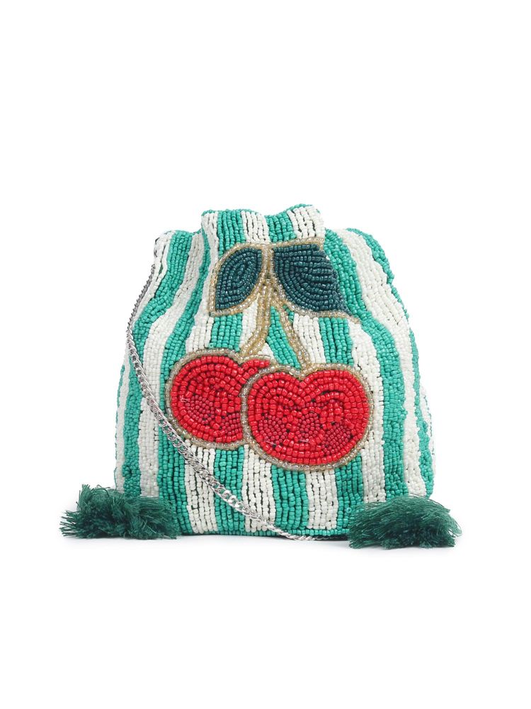 Astrid Beaded Work Party Sling Bag - Green-picture-18