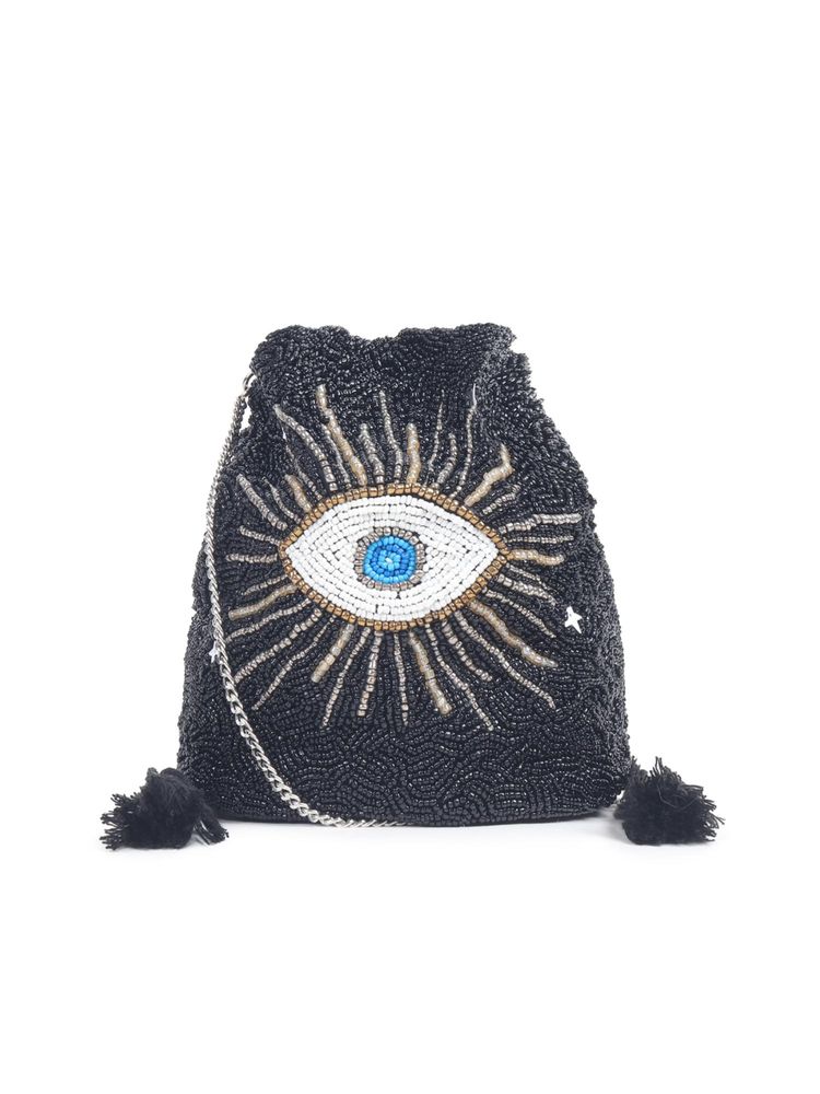 Astrid Beaded Work Party Sling Bag - Black-picture-14