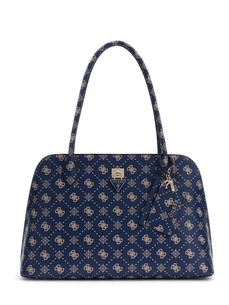 guess fashion Guess Navy Blue Logo PU Women Satchel Bag-picture-25