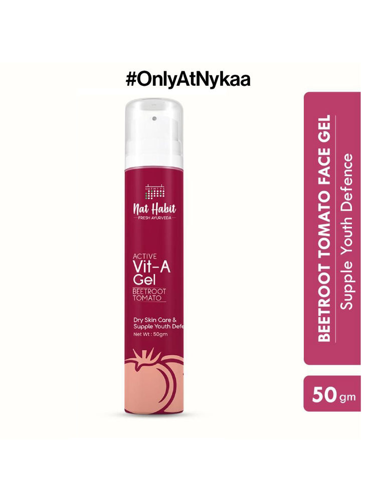 Nat Habit Active Beetroot Tomato Vitamin A Face Gel Moisturiser For Dry Skin Care & Collagen Boost-picture-3